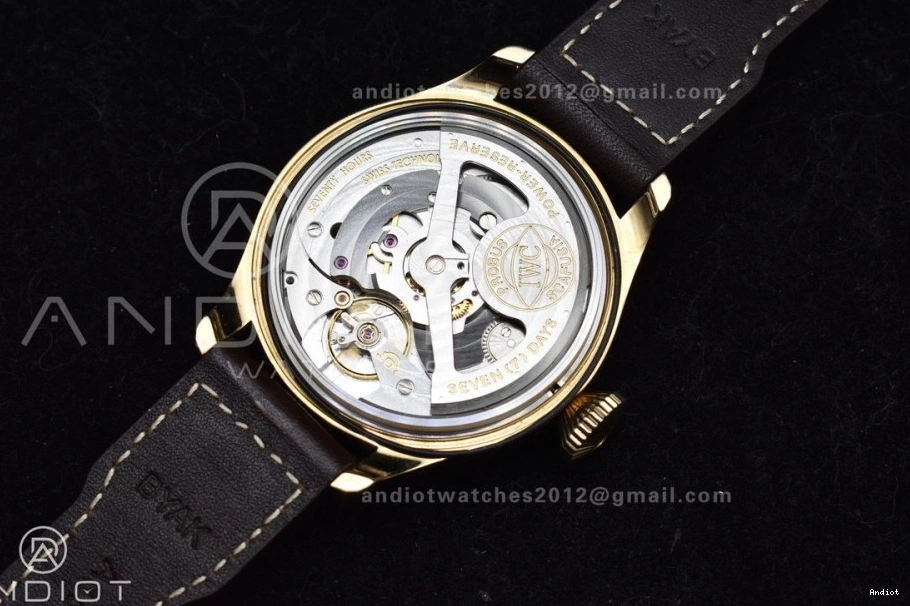 Black Brown A52000 Dial Pilot Edition on IW501005 Leather Big ZF 1:1 Best Bronze Strap Real 0206